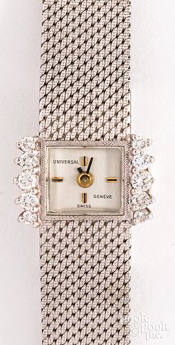 18K white gold ladies wristwatch