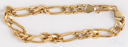 14K gold bracelet, 9.7 dwt.