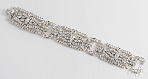 Platinum and diamond bracelet