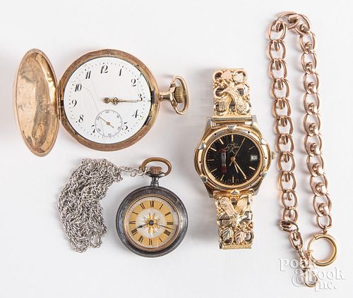 Schweizerhaus 14K gold pocket watch