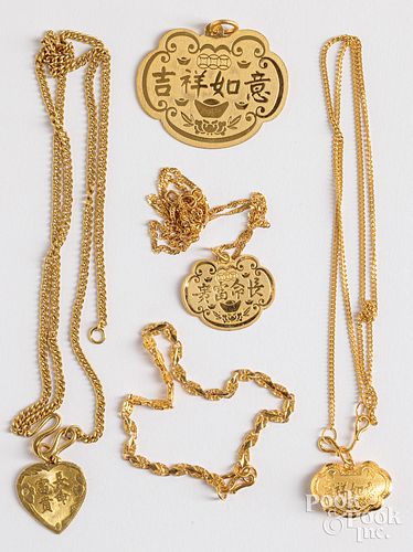 Chinese 24K gold jewelry, 23.2 dwt.