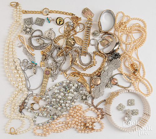 Silver and costume jewelry.