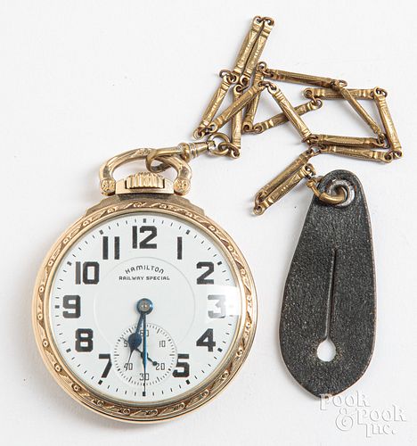 Hamilton Railway Special gold pocket watch.