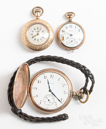 Three pocket watches, to include Elgin