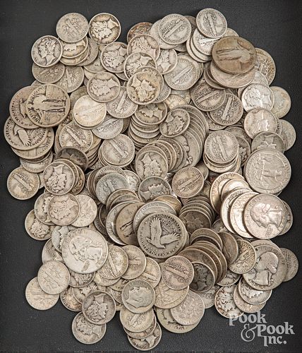 Silver quarters and dimes, 29.1 ozt.