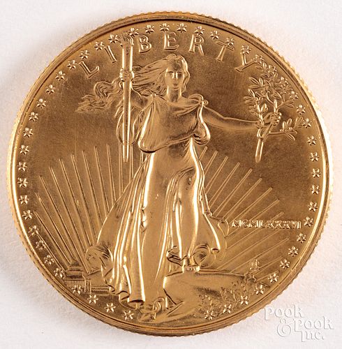 Fine gold coin, .5 ozt.