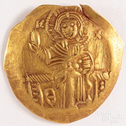 Byzantine gold scyphate, 2.6 dwt.