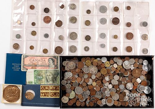Foreign coins and currency, commemorative, etc.