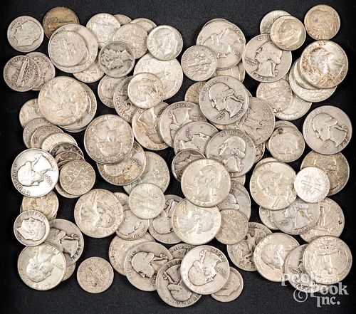 Silver quarters and dimes, 13.1 ozt.