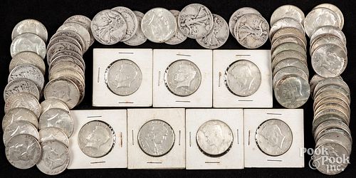 Group of silver half dollars