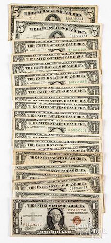 Twenty-three US one dollar notes