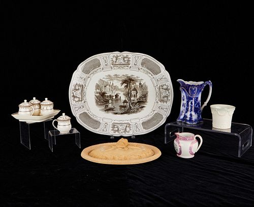 Group of 10 Transferware Objects