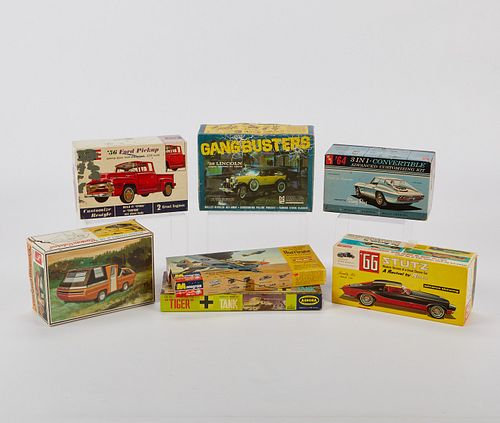 Group of 7 1/25 Scale Model Vehicle Kits