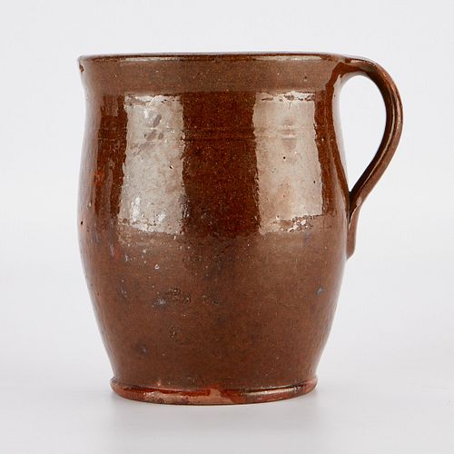 Redware Brown Glazed Pottery Vessel