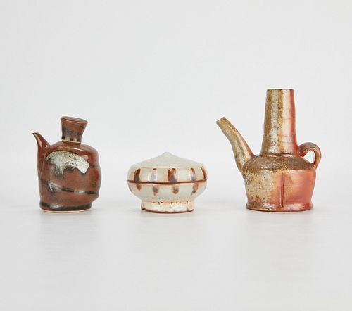 3 Randy Johnston Studio Pottery Vessels