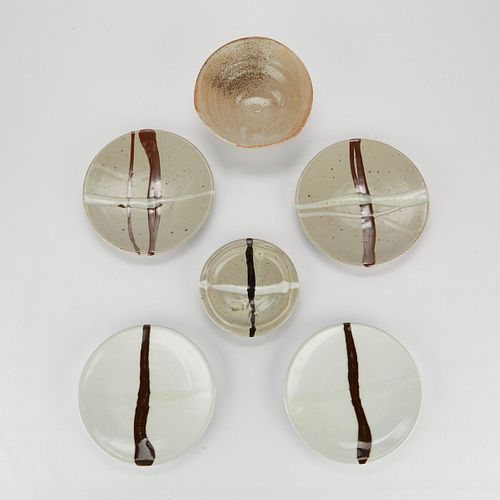 6 Randy Johnston Studio Pottery Dishes