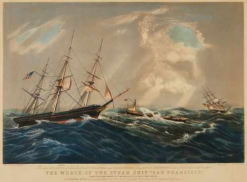 Currier & Ives "Wreck of San Francisco" Print