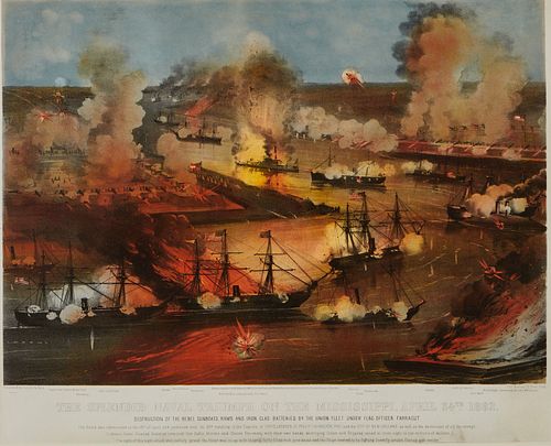 Currier & Ives "Splendid Naval Triumph" Print