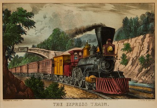 Currier & Ives "The Express Train" Print