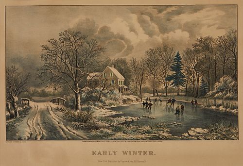 Currier & Ives "Early Winter" Print