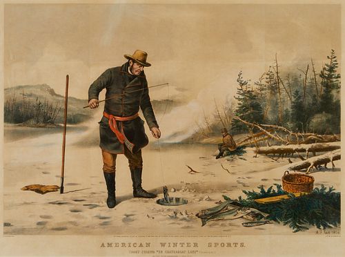 Currier & Ives "Am. Winter Sports: Trout Fishing"