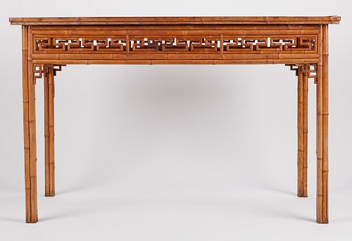 Chinese Bamboo Lacquer Rectangular Table