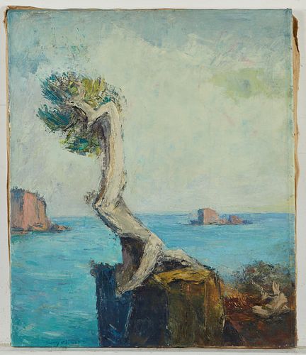 Dewey Albinson Witch's Tree Lake Superior Painting