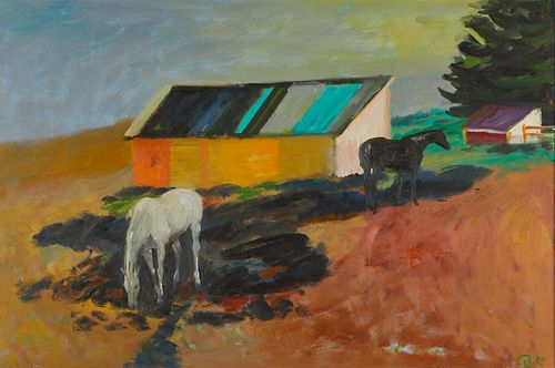 Cameron Booth Horses Oil on Canvas