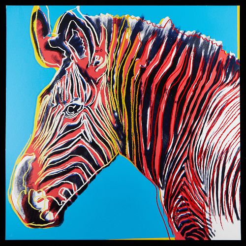 After Andy Warhol Zebra Endangered Species Print