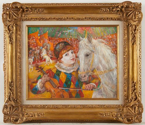 Lucien-Phillippe Moretti "Musical Ponies" Painting
