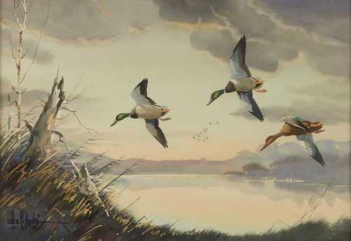 Les Kouba Wildlife Painting Ducks