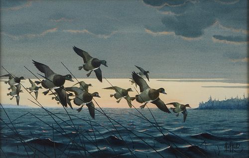 Les Kouba Wildlife Painting Ducks