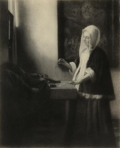 TIMOTHY COLE (1852-1931) ETCHING AFTER VERMEER