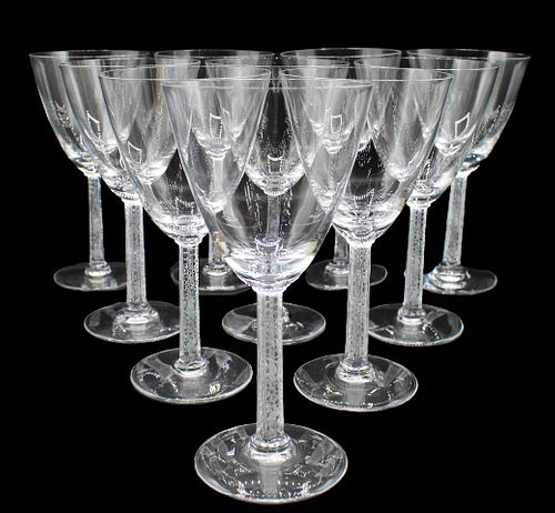 (10) Lalique Phalsbourg Wine Glasses