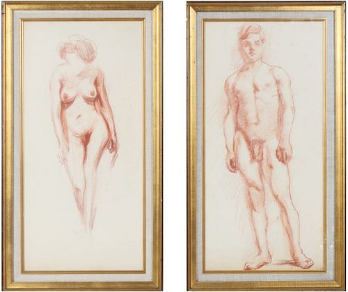 (2) Fritz Glarner (1899-1972) NY, Nude Pastels