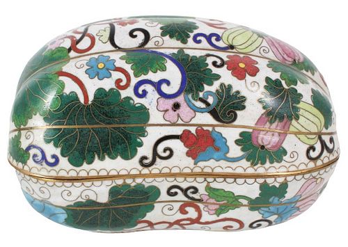 Chinese Cloisonne Squash Form Container