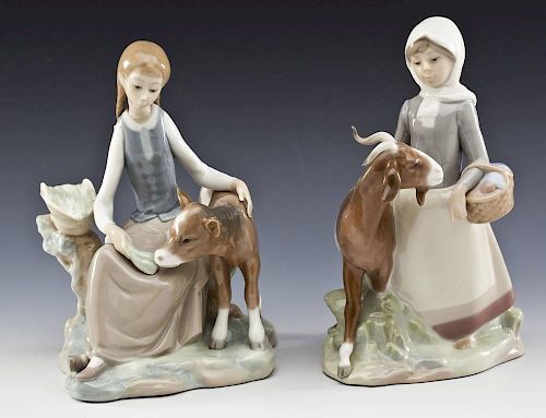 2 Porcelain Lladro Figurines