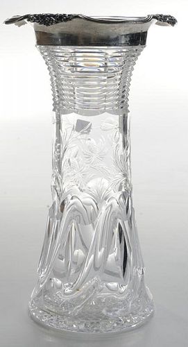 J. Hoare Brilliant Period Cut Glass Vase