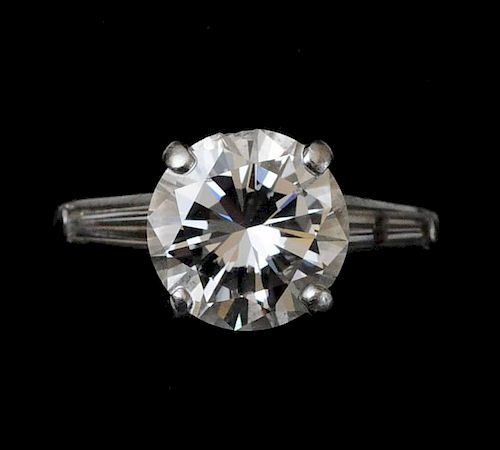 Magnificent Platinum and Diamond Solitaire Ring