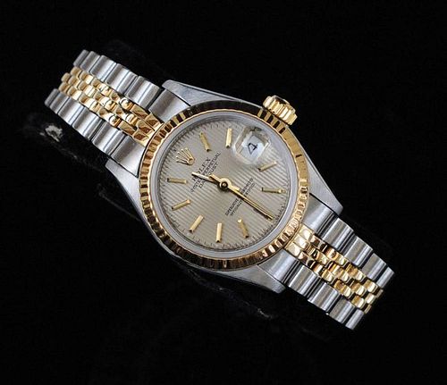 Rolex Datejust 18k Two Tone Ladies Wristwatch