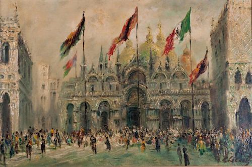 Ludolf Liberts Oil on Canvas Venice Scene