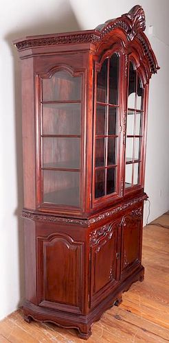 Continental Style Mahogany Display Cabinet