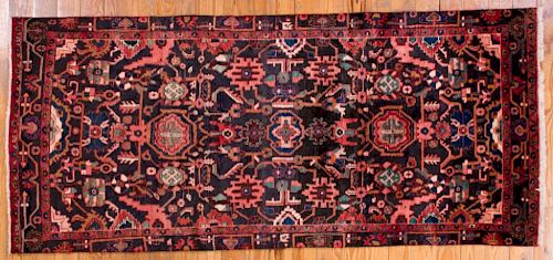 Antique Nahavand 4'6" x 10'3" Wool Rug