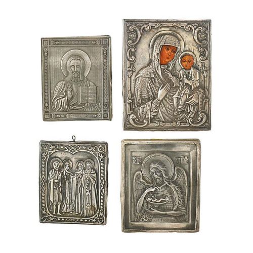 FOUR RUSSIAN ICONS