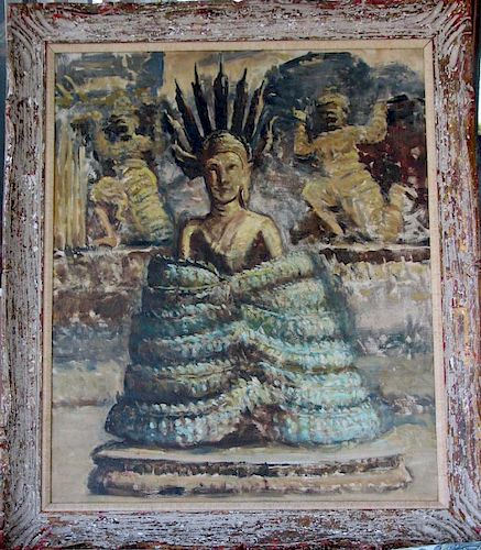 Lillian Mathilde Genth (1876-1953) Bali Indonesia Painting