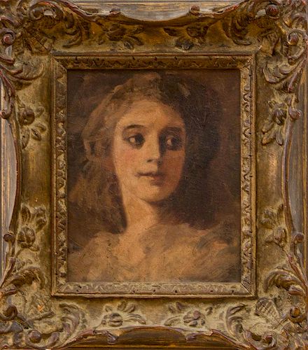 20TH CENTURY SCHOOL: PORTRAIT OF A YOUNG LADY