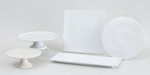 MISCELLANEOUS GROUP OF WHITE CERAMIC TABLE ARTICLES