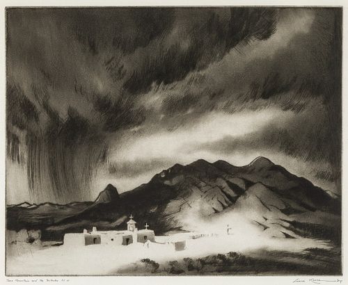 Gene Kloss, Taos Mountain and The Penitentes, 1948