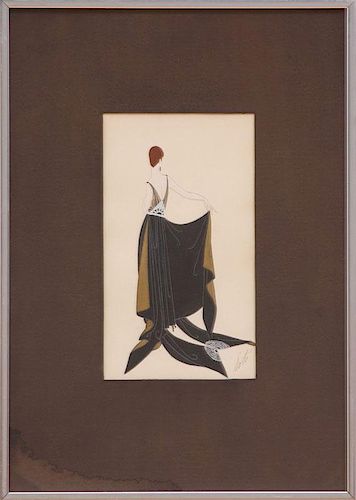 ATTRIBUTED TO ERTÉ (1892-1990): EVENING GOWN