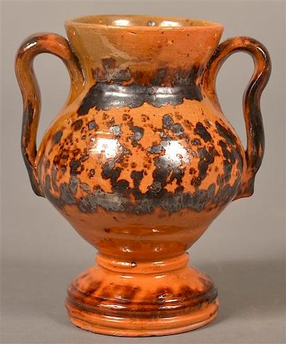 PA 19th Century Mottle Glazed Miniature Vase.